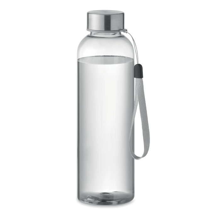 Bottiglia in Tritan Renew™, senza BPA, con coperchio in acciaio inossidabile — gadget promozionale personalizzabile con il tuo logo