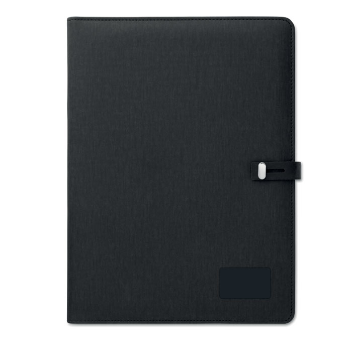 A4 conference folder portfolio in linen-PU with clasp closure — Office & writing you can personalise with your logo