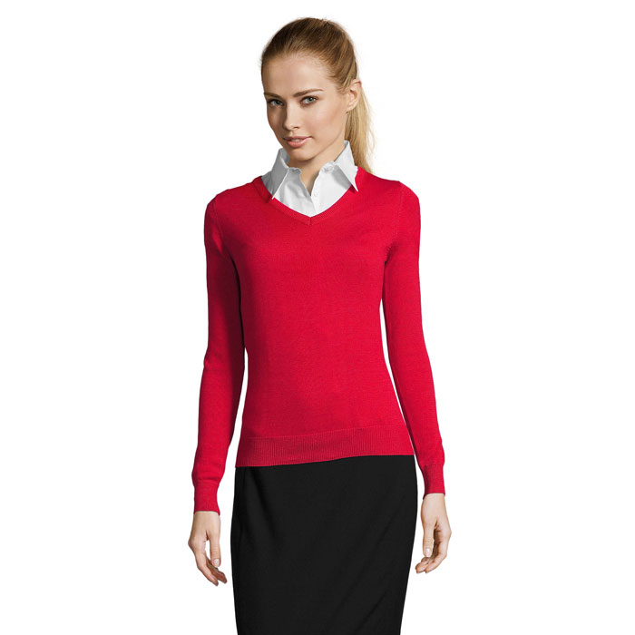 GALAXY WOMEN V-NECK SWEATER — Clothing you can personalise with your logo