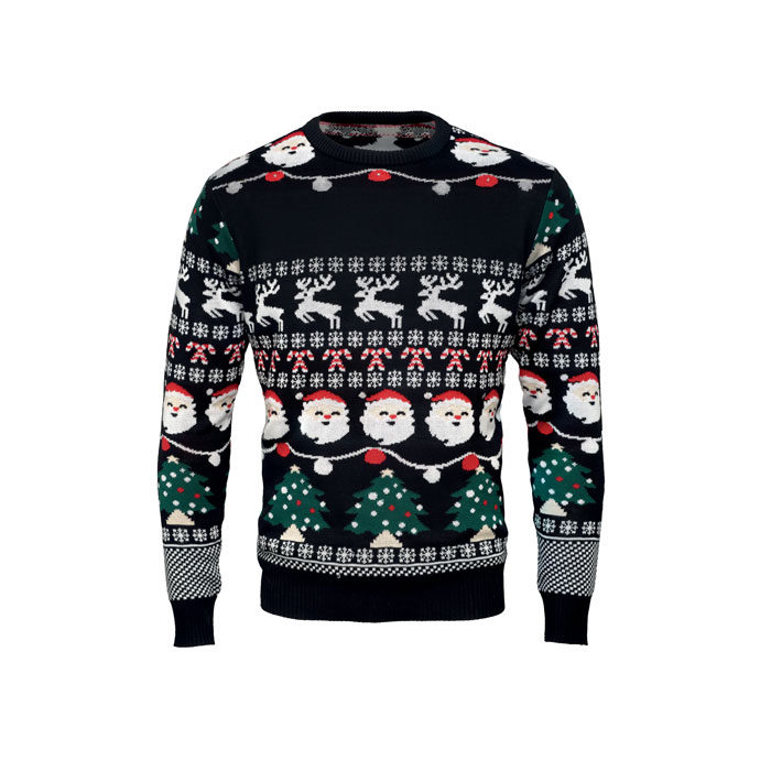 Maglione natalizio a LED S/M — Abbigliamento personalizzabile con il tuo logo
