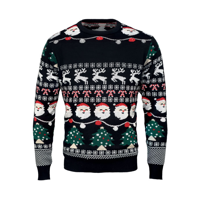 Maglione natalizio a LED L/XL — Abbigliamento personalizzabile con il tuo logo
