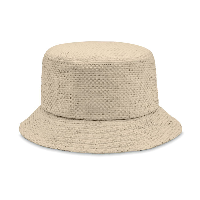 BUCKET HAT PAPER STRAW — Clothing you can personalise with your logo