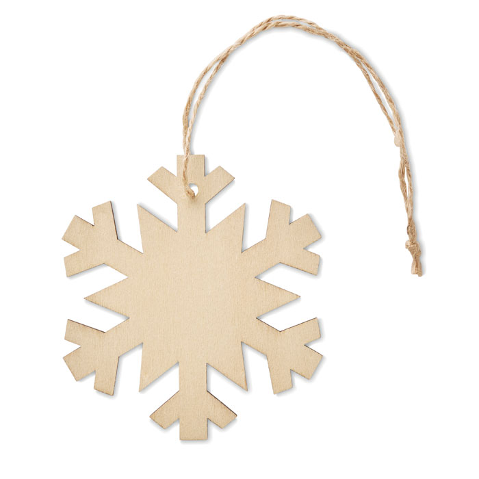 Decorazione a forma di fiocco di neve — gadget promozionale personalizzabile con il tuo logo