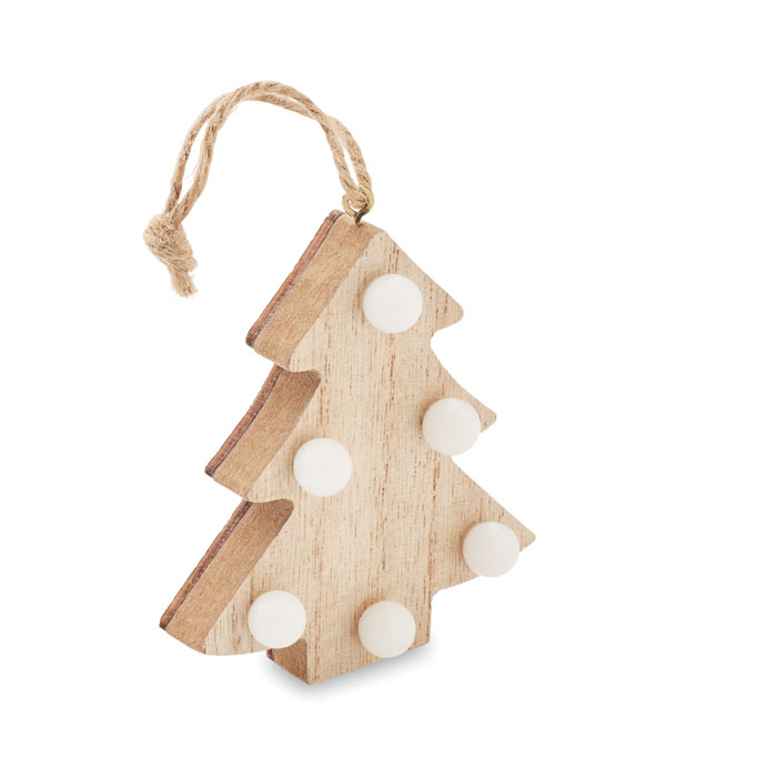 Albero di Natale con luci — gadget promozionale personalizzabile con il tuo logo