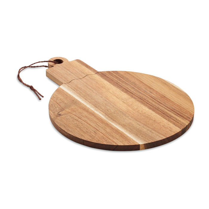 Tagliere in legno di acacia — gadget promozionale personalizzabile con il tuo logo