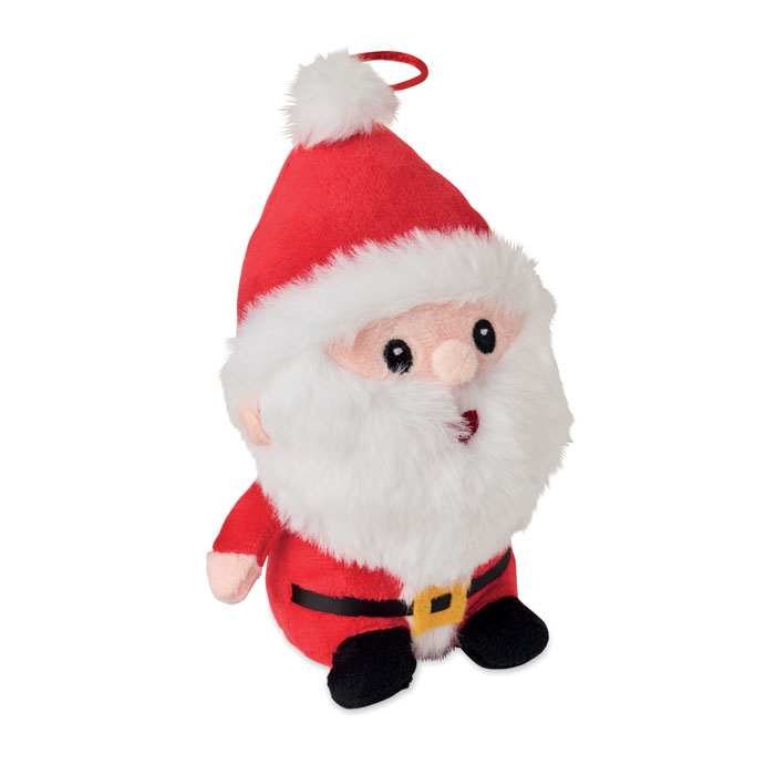 Peluche di Babbo Natale — gadget promozionale personalizzabile con il tuo logo