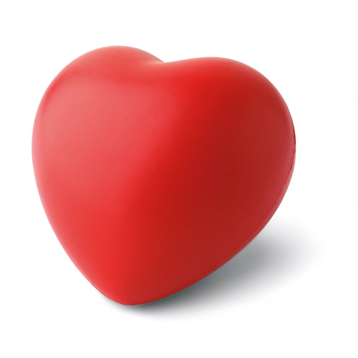 Antistress a forma di cuore — gadget promozionale personalizzabile con il tuo logo