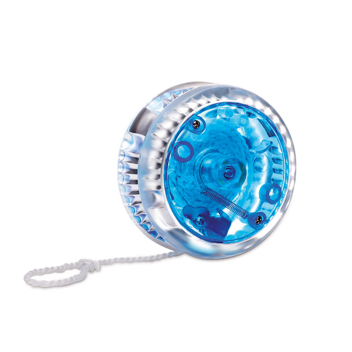 Yo-yo con luce. In plastica — gadget promozionale personalizzabile con il tuo logo