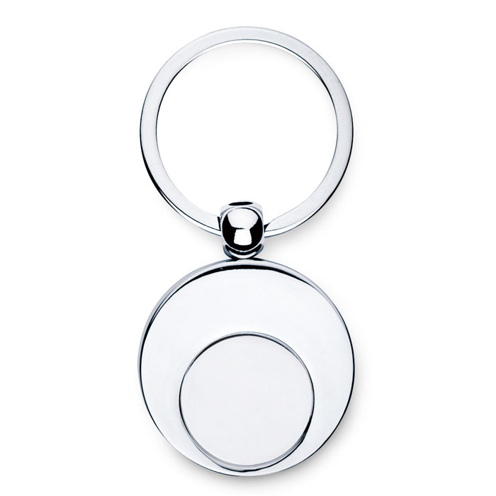 Portachiavi con gettone — gadget promozionale personalizzabile con il tuo logo