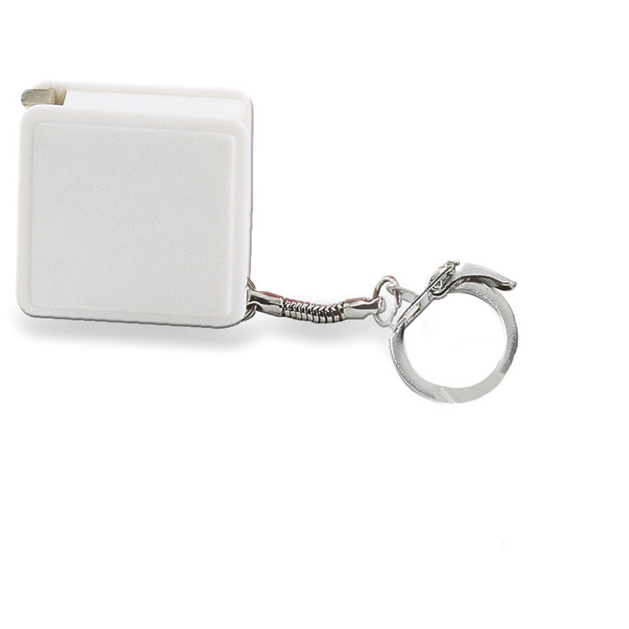 Metro avvolgibile portachiavi — gadget promozionale personalizzabile con il tuo logo