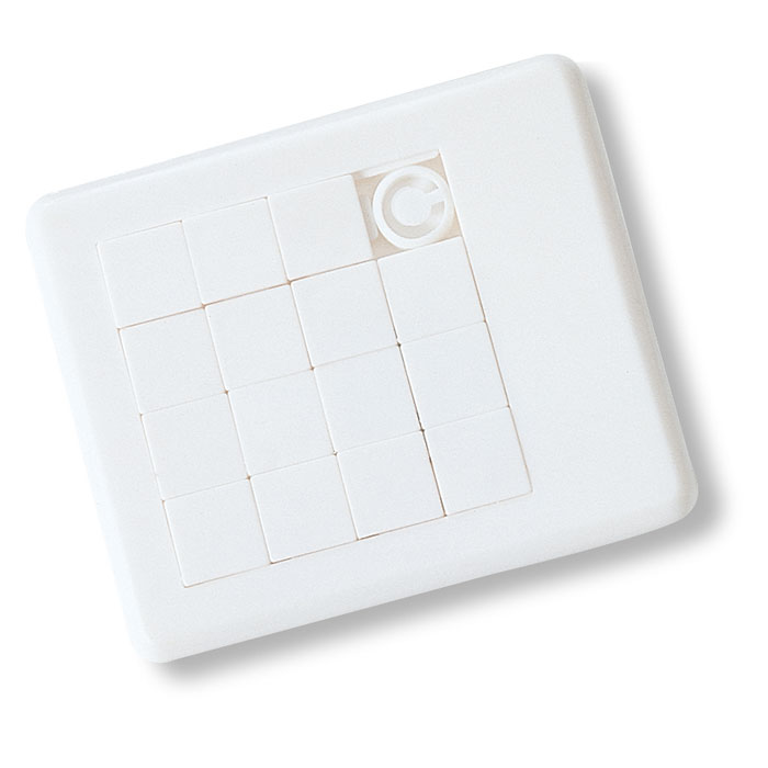 Gioco del 15 in plastica — gadget promozionale personalizzabile con il tuo logo