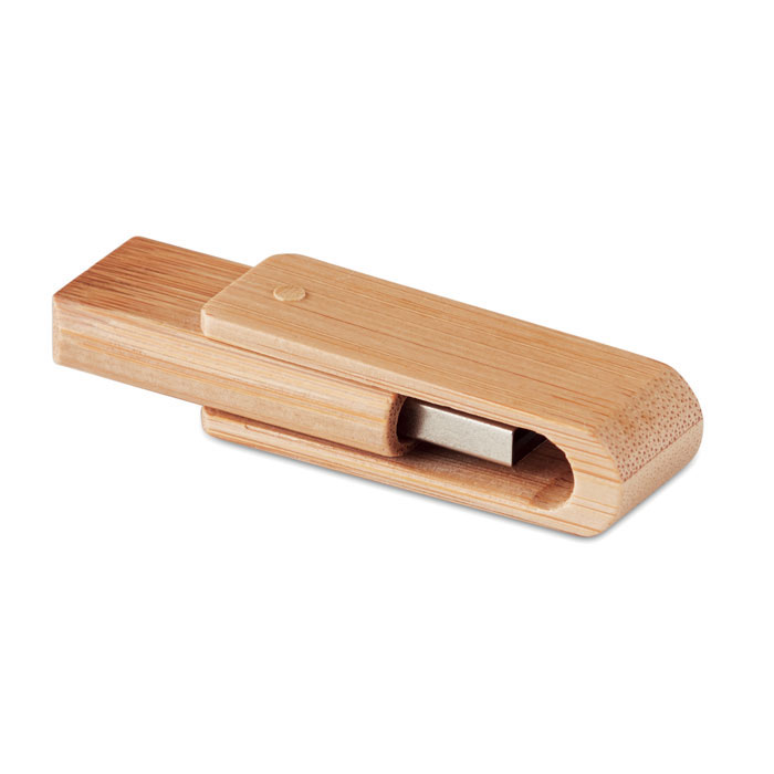 USB MO1001 in bamboo, 16GB -16GB — gadget promozionale personalizzabile con il tuo logo