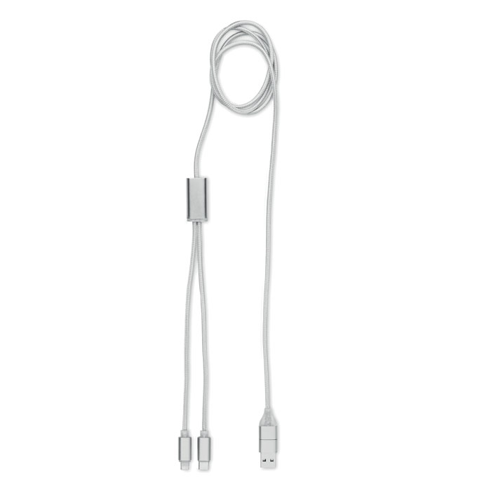 Cavo di ricarica lungo 2 in 1 — gadget promozionale personalizzabile con il tuo logo