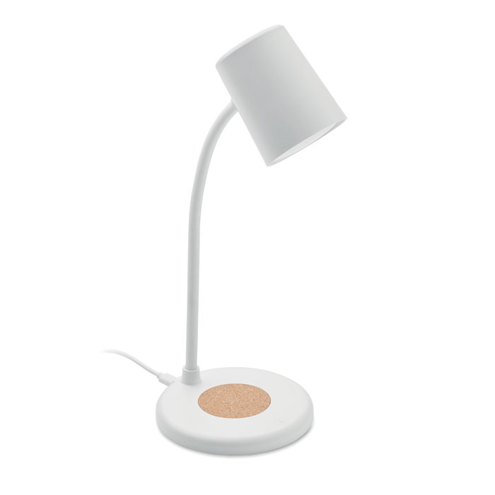 Caricatore wireless e lampada — gadget promozionale personalizzabile con il tuo logo