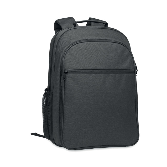 Zaino refrigerante in 300D RPET con scomparto per laptop da 15 pollici — gadget promozionale personalizzabile con il tuo logo