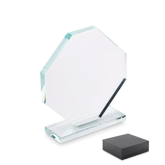 Premio in cristallo — gadget promozionale personalizzabile con il tuo logo