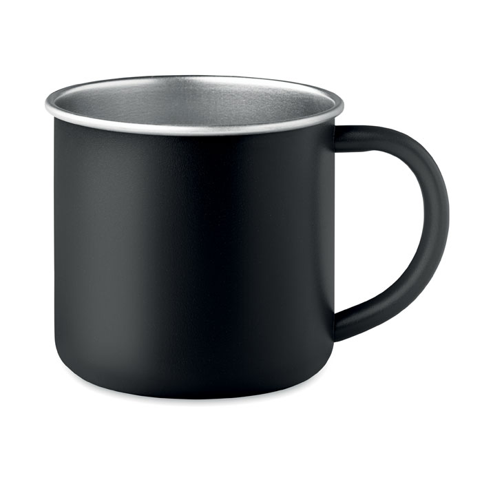 Tazza monopstrato in acciaio inox riciclato (90% acciaio inox riciclato e 10% acciaio inox) — gadget promozionale personalizzabile con il tuo logo