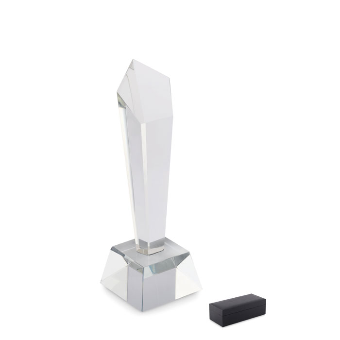 Premio in cristallo — gadget promozionale personalizzabile con il tuo logo