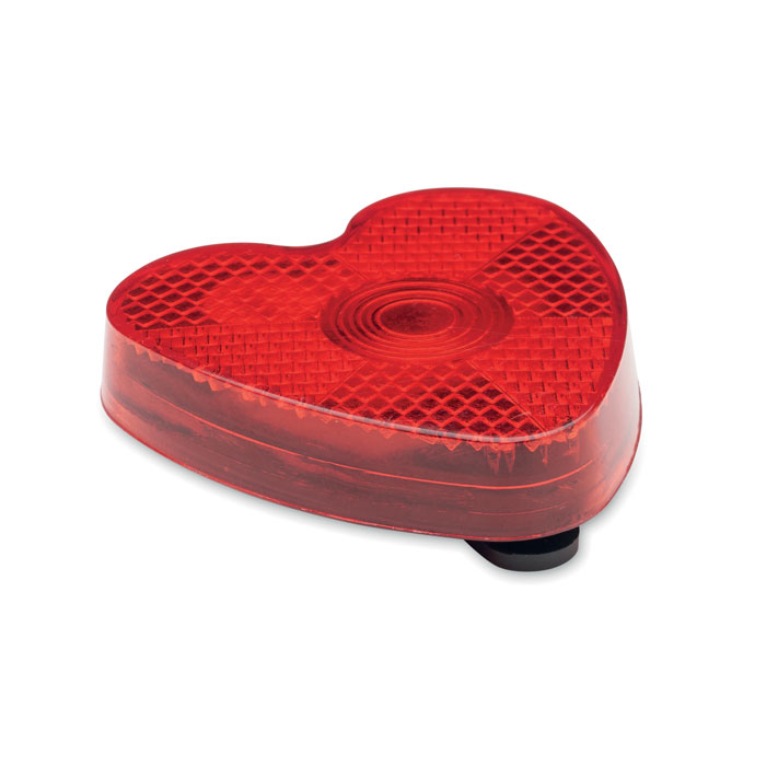 Riflettore a forma di cuore — gadget promozionale personalizzabile con il tuo logo