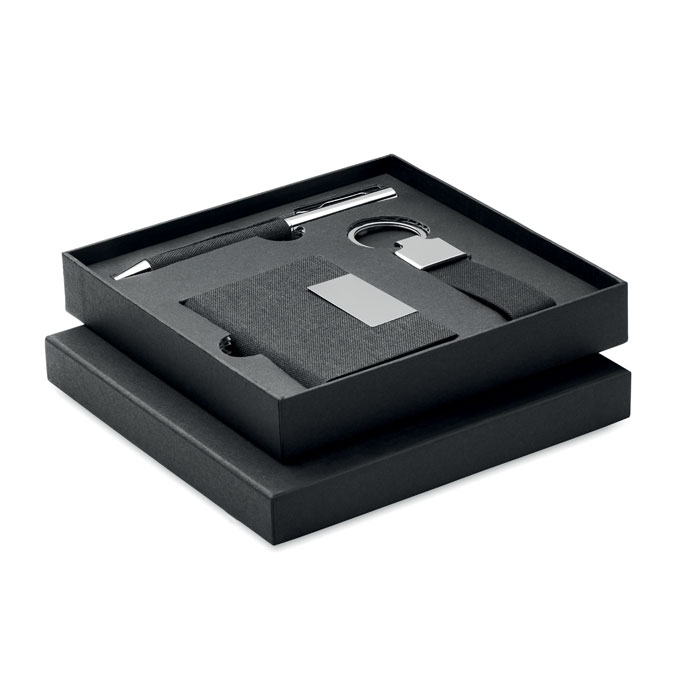 Set regalo da 3 pz in scatola — gadget promozionale personalizzabile con il tuo logo
