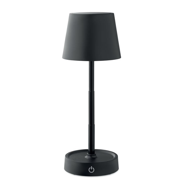 Lampada da tavolo USB retrattile e ricaricabile in ABS — gadget promozionale personalizzabile con il tuo logo