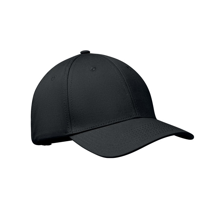 Cappellino da baseball a 6 pannelli in twill di cotone da 280 gr/m² con chiusura regolabile con cintura d'acciaio — Abbigliamento personalizzabile con il tuo logo
