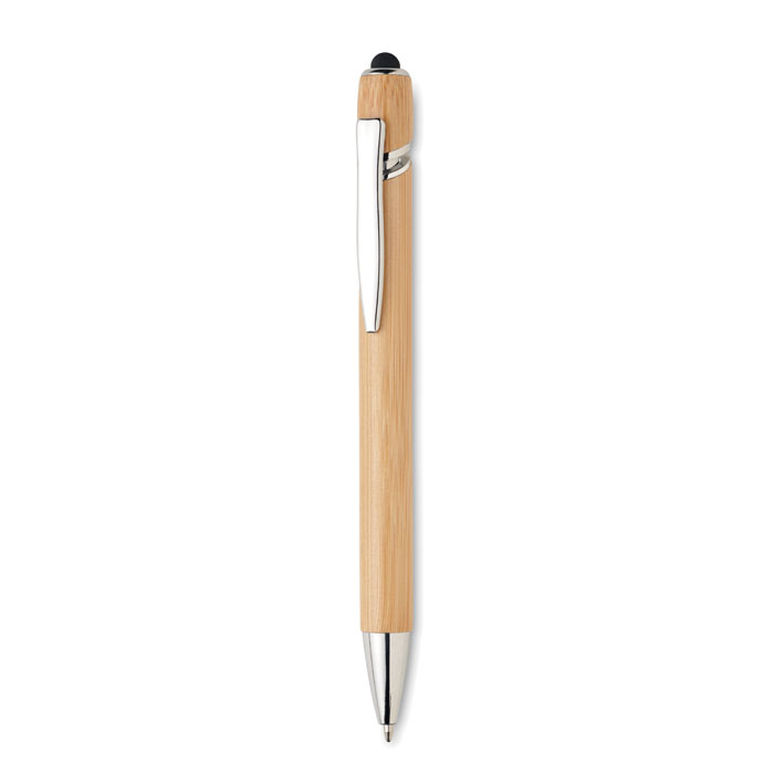 Penna a sfera in bamboo — gadget promozionale personalizzabile con il tuo logo