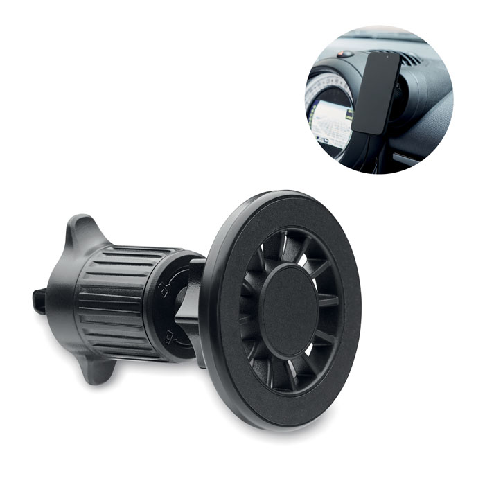 Supporto magnetico a 360 gradi da montare sulla bocchetta dell'aria in ABS — gadget promozionale personalizzabile con il tuo logo