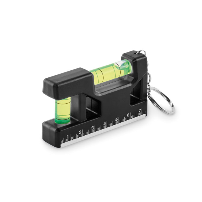 Portachiavi in ABS con doppia livella magnetica — gadget promozionale personalizzabile con il tuo logo