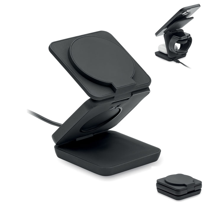 Power bank pieghevole 3in1 — gadget promozionale personalizzabile con il tuo logo