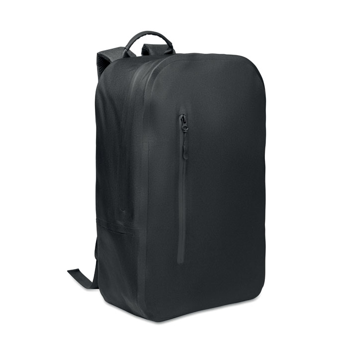 Zaino per laptop 16'' in poliestere 300D RPET e fodera in poliestere 210D — gadget promozionale personalizzabile con il tuo logo