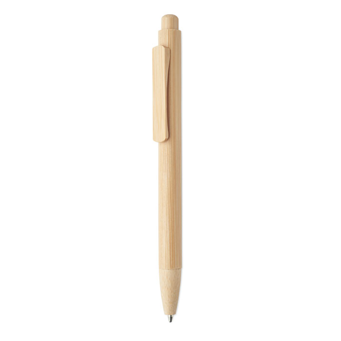 Penna a sfera ain bamboo — gadget promozionale personalizzabile con il tuo logo
