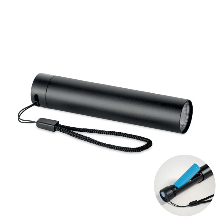Torcia in alluminio — gadget promozionale personalizzabile con il tuo logo