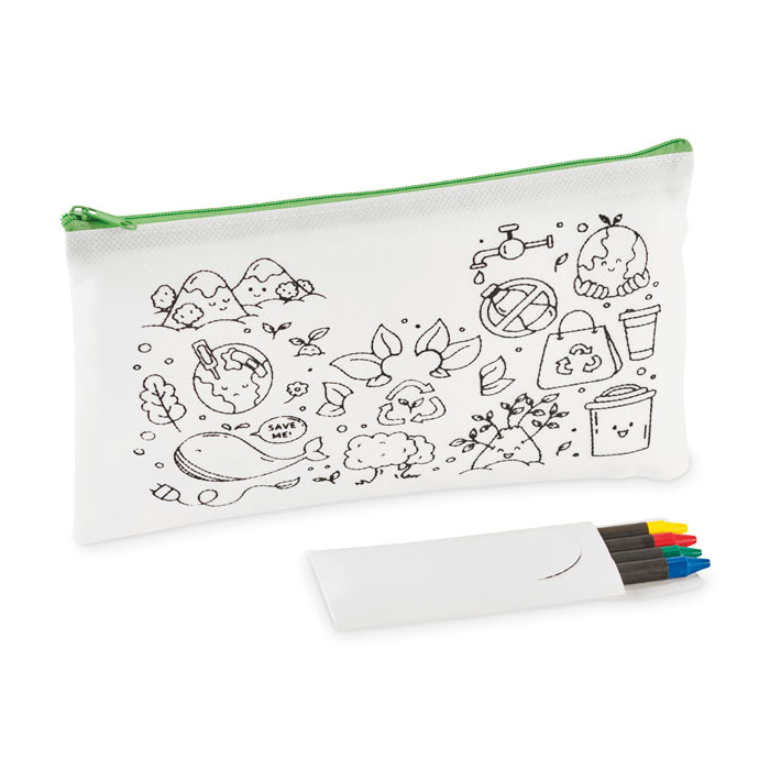 Astuccio con 4 pastelli — gadget promozionale personalizzabile con il tuo logo
