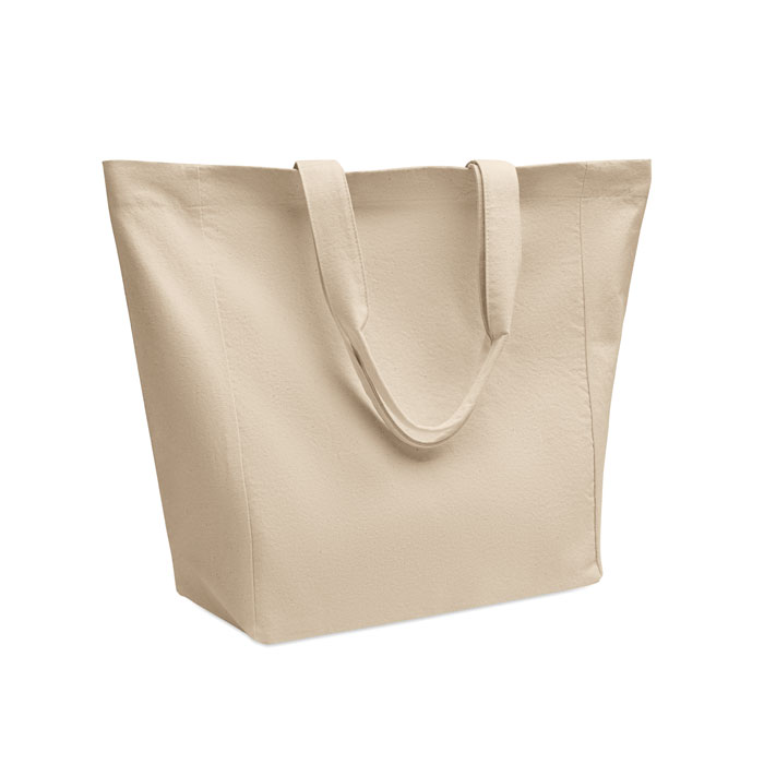 Shopper in cotone con manici corti e soffietto — gadget promozionale personalizzabile con il tuo logo