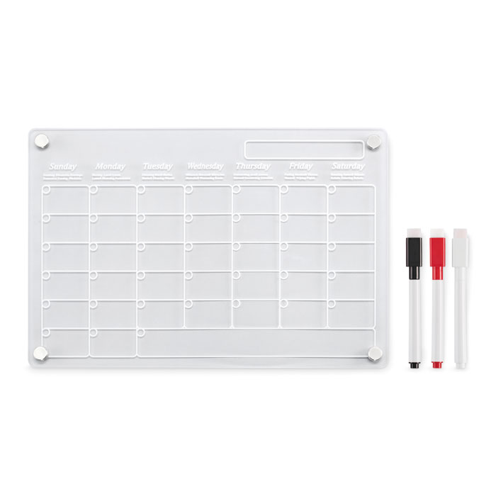 Agenda magnetica in acrilico — gadget promozionale personalizzabile con il tuo logo