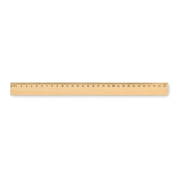 Righello in legno 30 cm — gadget promozionale personalizzabile con il tuo logo