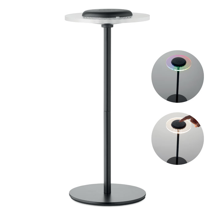 Lampada da tavolo in ferro — gadget promozionale personalizzabile con il tuo logo