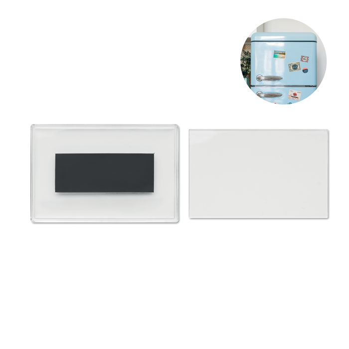 Portafoto magnetico per frigo — gadget promozionale personalizzabile con il tuo logo