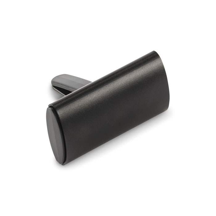 Deodorante per auto con coperchio in alluminio e clip in ABS — gadget promozionale personalizzabile con il tuo logo