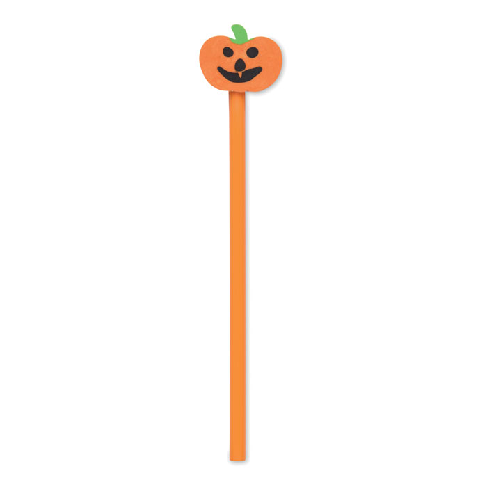 Matita di Halloween con gomma — gadget promozionale personalizzabile con il tuo logo