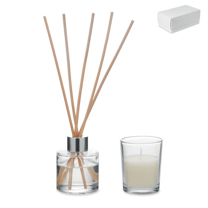 Set diffusore e candela — gadget promozionale personalizzabile con il tuo logo