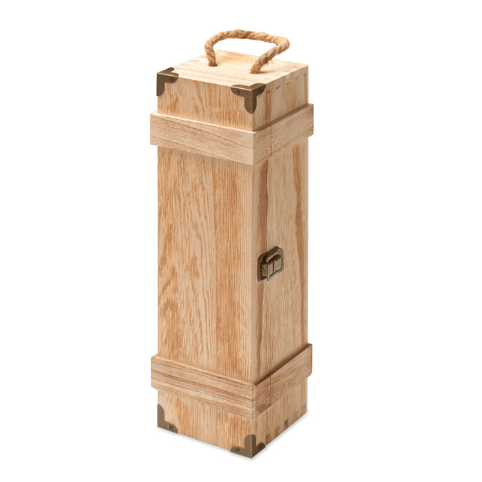 Scatola regalo vino in legno — gadget promozionale personalizzabile con il tuo logo