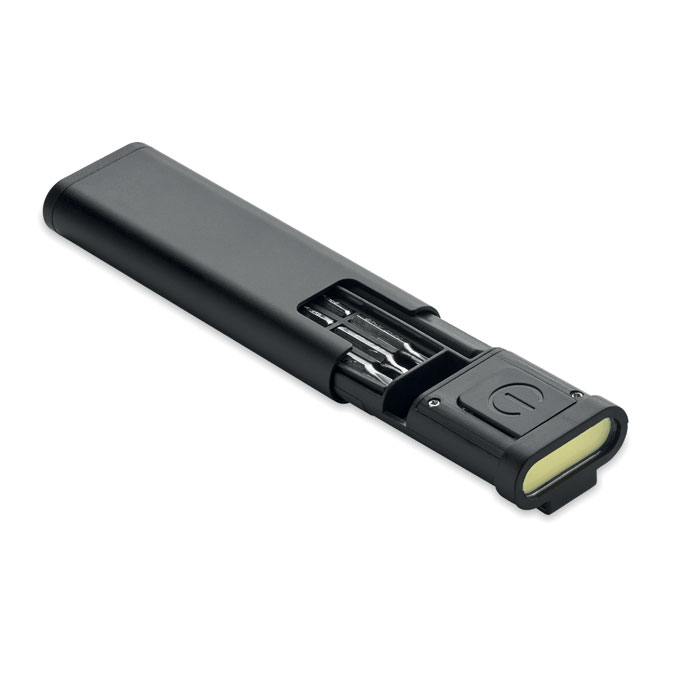 Torcia COB multifunzionale con 4 teste COB, 60 lumen — gadget promozionale personalizzabile con il tuo logo