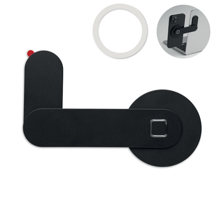 Porta telefono magnetico in lega di alluminio — gadget promozionale personalizzabile con il tuo logo