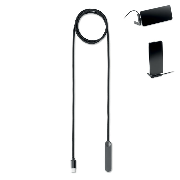 Supporto telefono con cavo — gadget promozionale personalizzabile con il tuo logo