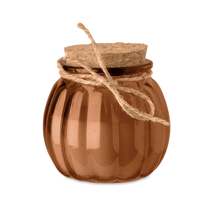 Candela vegetale vaniglia — gadget promozionale personalizzabile con il tuo logo