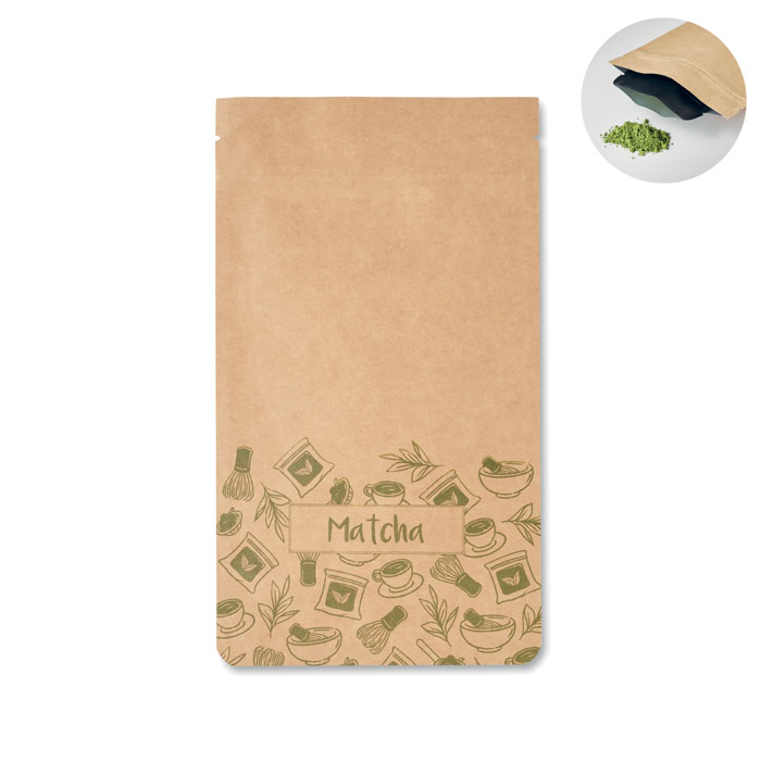 Tè Matcha in polvere 10 g — gadget promozionale personalizzabile con il tuo logo