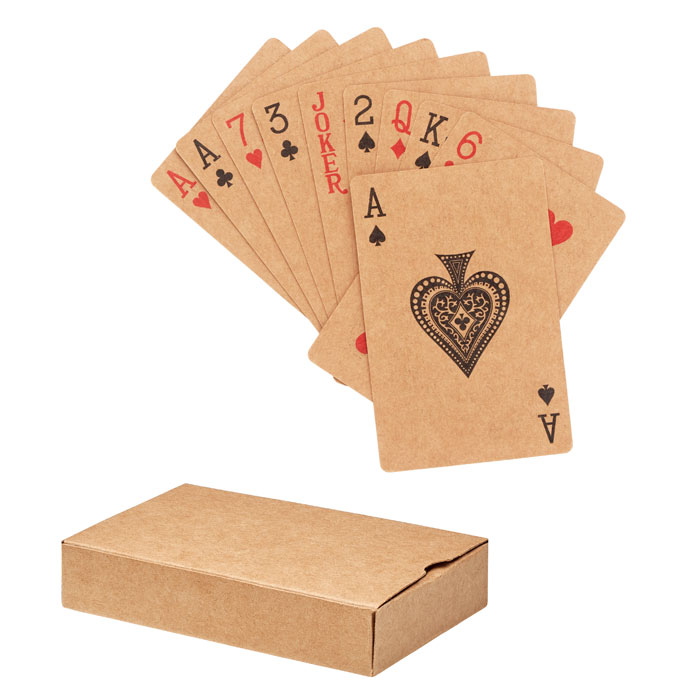 Carte da gioco in carta riciclata, in box in carta riciclata — Bambini e giochi personalizzabile con il tuo logo