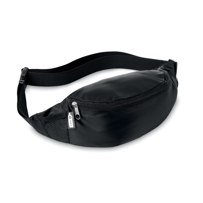 Marsupio in RPET 210D con scomparto principale con cerniera e cintura regolabile in vita — gadget promozionale personalizzabile con il tuo logo